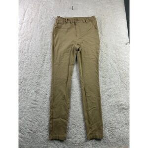 Women's Khaki Skinny Pants Size 8 Stretch Cotton Blend Flat Front